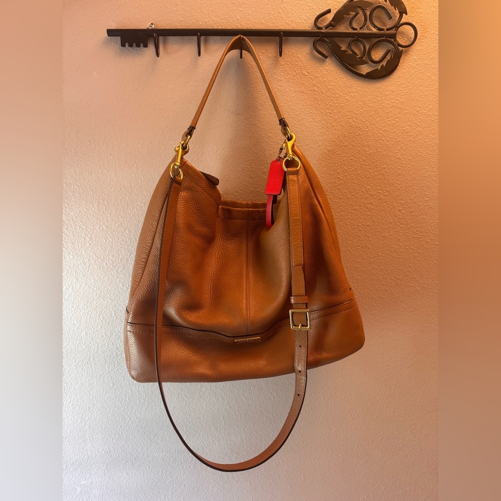 Coach Park Leather Hobo Purse- British Tan #F23293